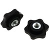 E-outstanding 6-Star Knob 6PCS 1/4 Inch Nylon Hexagon Head Thru