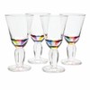 Acrylic Rainbow Wine Glasses by Merritt International--Set of 4 (12