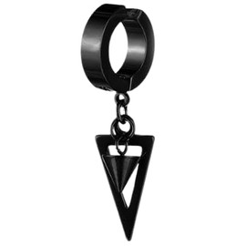 Fake Earrings, Men's, Ear Cuffs, Unisex, Non-Hole Piercing, Swing, No Hole Required, Triangular Earrings, Single Ear, Yellow Gold, Metal