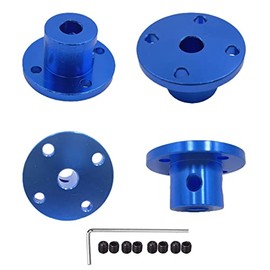 4Pcs 6mm Aluminum Alloy Rigid Flange Coupling Motor Guide Shaft Coupler for DIY Motor Connector