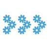 LiteMark 4 Inch Ice Blue Removable Flowers - Pack of