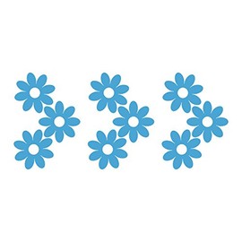 LiteMark 4 Inch Ice Blue Removable Flowers - Pack of 9
