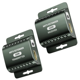 HDMI Extender Over Cat5e/Cat6, HDMI Over Ethernet, HDMI Extender 1080P Transmit Up to 196Ft(60m), HDMI Over Cat5/Cat6, HDMI To Ethernet Adapter, Ethernet to HDMI Adapter, HDMI Transmitter and Receiver
