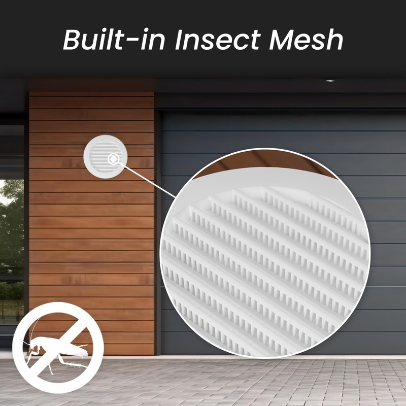 4'' Inch / 100 mm Plastic Vent Cover Black -