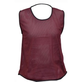 1 X Single Sports Training Bibs Football Rugby Hockey Netball Cricket Volleyball Vests Soccer Sports Club (7 Sizes 13 colours) (Adult (Large - XL), Maroon)