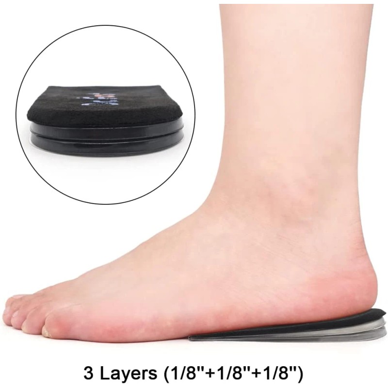 Dr.Foot Adjustable Orthopedic Heel Lift Inserts, Height Increase Insole for