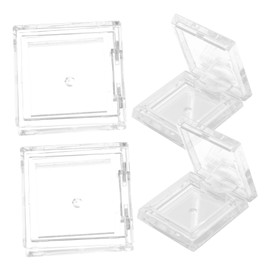 SAFIGLE 4Pcs Square Empty Makeup for Eyeshadow Blush Refillable Transparent Cosmetic Pans Lightweight Travel Friendly Design for and Use