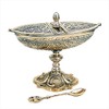 NKlaus incense burner with hinged lid and spoon solid brass