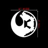 Half Rebel Alliance Galactic Empire Sticker Decal Notebook Car Laptop