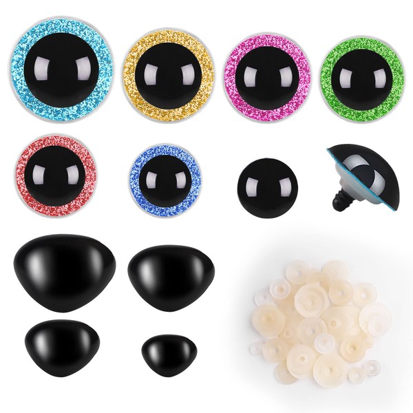 Safety Eyes for Crochet Animals, Pack of 105 Amigurumi Crochet