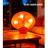 Anykonio Orange Mushroom Lamp, Mid Century Modern Table Lamp for