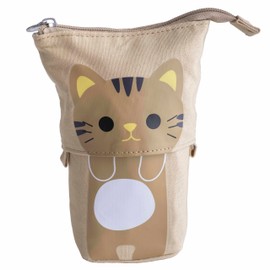 C-RAYS Cat Pencil Case, Pen Stand, Stretches and Shrinks Cute, Cat Pencil Case, Stationery Case, Type A, Pen Case