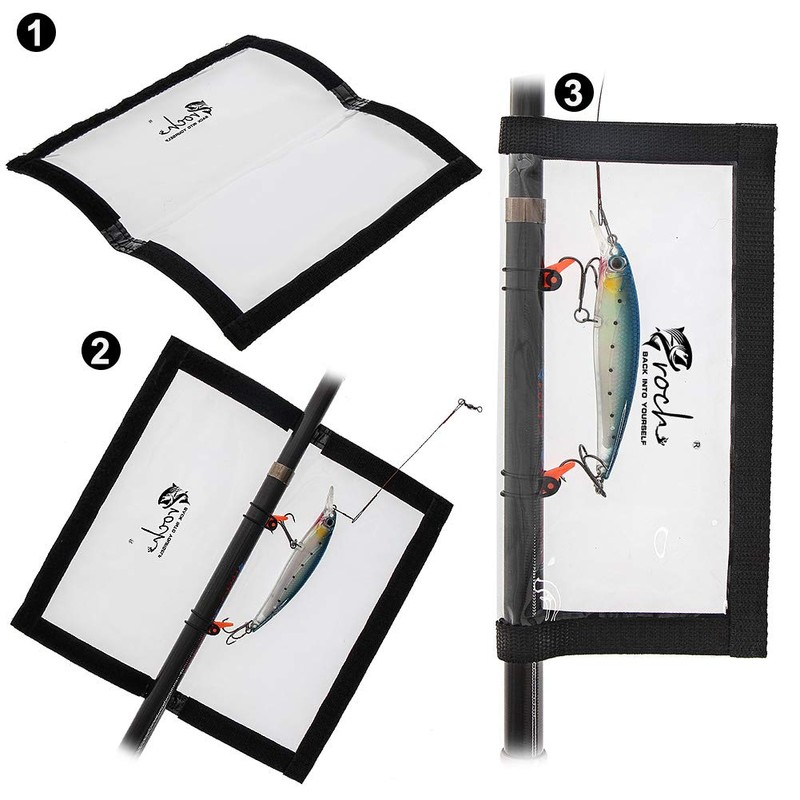 Fishing Lure Wraps 4-Pack Clear PVC Lure Covers 22x11.5cm with