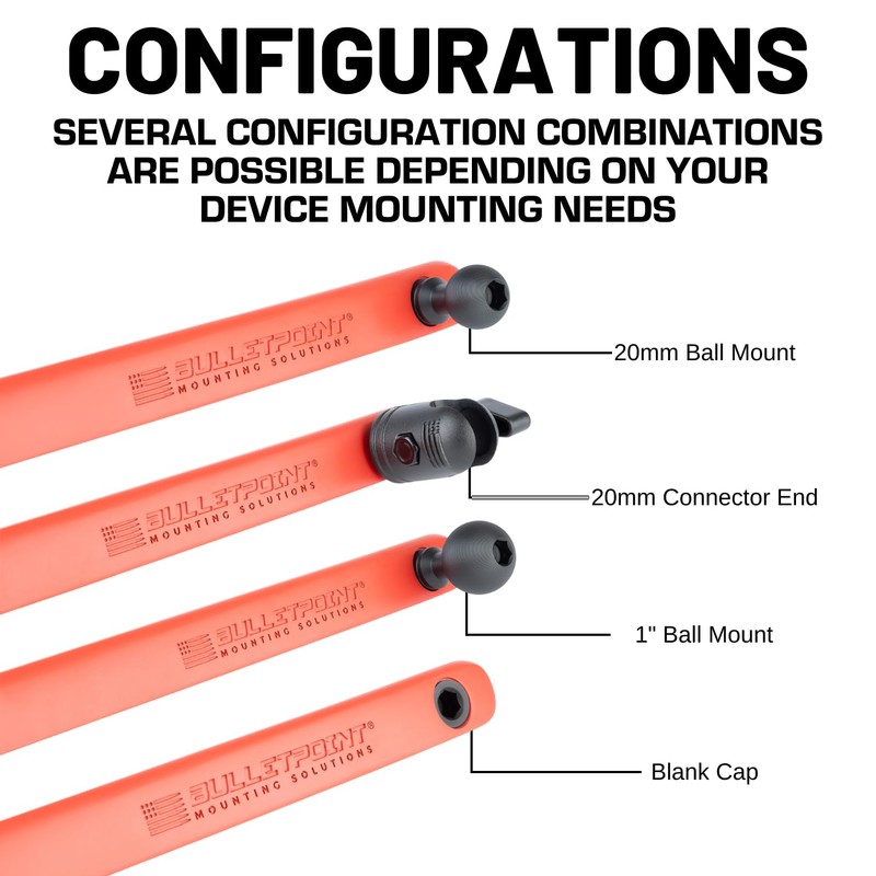Bulletpoint Mounting Solutions Metal Grab Bar Insert Replacement with 2