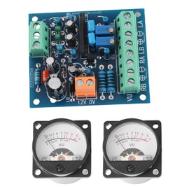 2 Pcs VU Meter Warm Backlight Recording Audio Level Amplifier with Driver Board Analog Meter & Electronic Board for Audio AC 9V 500mA
