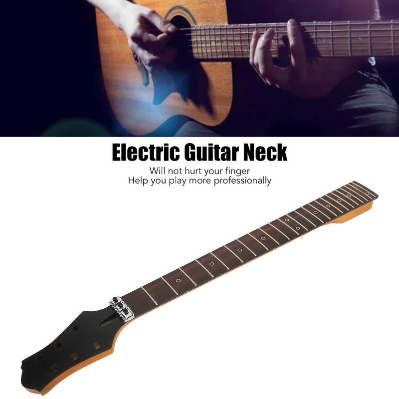 Guitar Neck Fingerboard 24 Fret 25.6in Smoothly Elegant Wood Electric