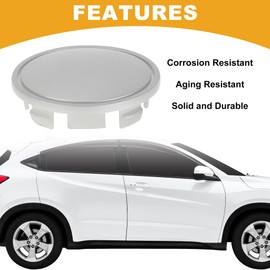 Partuto 1 Pcs 65.5mm 2.58" OD - Universal Car Wheel Hub Center Caps - Car SUV Trucks Auto Hub Covers Automotive Accessories Scratch Resistant Rustproof - Durable Plastic Silver Tone