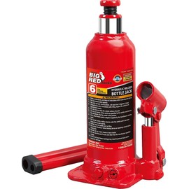 BIG RED 6 Ton (12,000 LBs) Capacity Hydraulic Welded Bottle Jack, TAM90603B