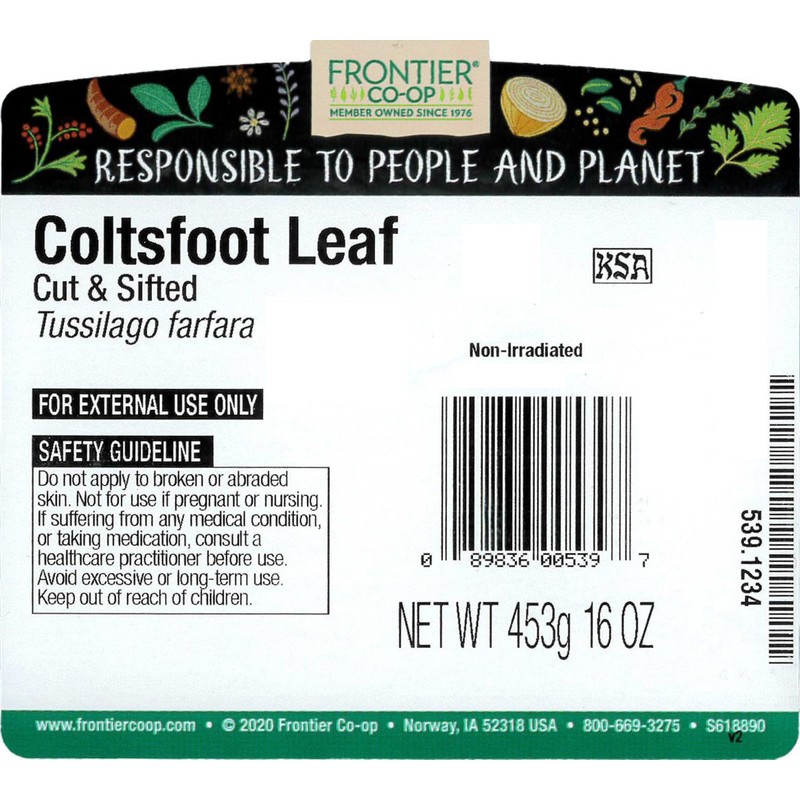 Frontier Co-op Coltsfoot Leaf, Cut and Sifted, Kosher | 1