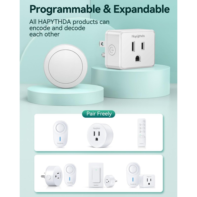 Garbage Disposal Wireless Switch Kit, Remote Control Outlet, No Drilling