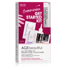 AGEbeautiful Permanent Liqui Creme Hair Color Dye Starter Kit | Developer | Applicator Bottle | Shampoo | Conditioner | Gloves | Salon Coloring Tools