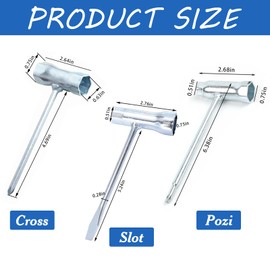 ZYEKIU Set of 3 chainsaw wrenches, spark plug wrench, combination wrench, spark plug wrench, chainsaw wrench, T wrench, T-key, slotted screwdriver, 13 mm x 19 mm