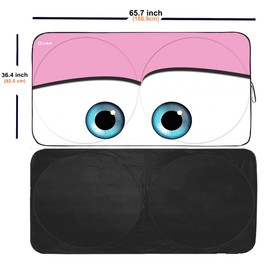 Gven Windshield Sun Shade 2025 Windshield Cover Sun Shade Automotive Interior Sun Protection Front Windshield Car Eyes Sun Visor Protector Blocks UV Rays Keep Your Vehicle Cool (Pink, XL)