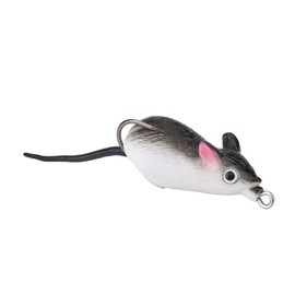 Mouse Rat Fishing Lure,Soft Mouse Mice Fishing Lures Artificial Bait Top Water Tackle Hooks Bass Bait Dual Hooks Tackle (Dark Grey)