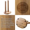MyGift Premium Acacia Solid Wood Countertop Paper Towel Roll Stand