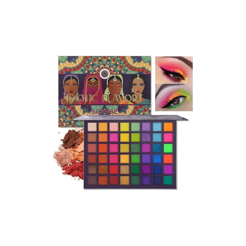 Paleta de Sombras Ucanbe Exotic Flavor con 48 Tonos de