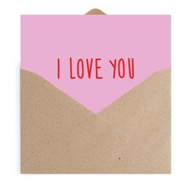 PILUVI THE LABEL Special Postcard, Valentine's Day Card, Love Card, I Love You, I Love You, Pink Greeting Card