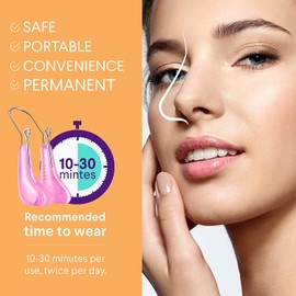 AMIJEAL Nose Shaper Clip - Up Lifting Clip, Pain-Free Soft Silicone Nose Slimming Device, Bridge Straightener Corrector Beauty Tool