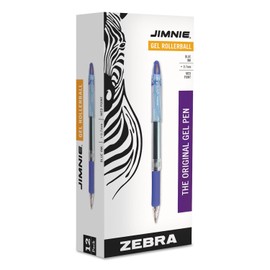 ZEB44120 - Zebra Pen Jimnie Soft Rubber Grip Gel Rollerball Pens