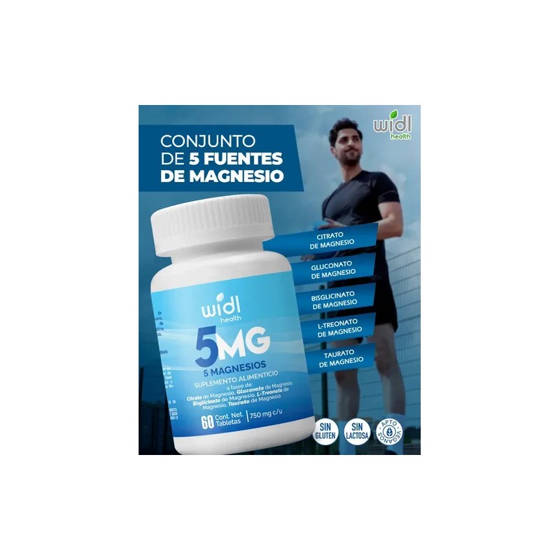 Magnesio Complex Widl Health Tipos Bisglicinato Citrato Gluconato Treonato Taurato