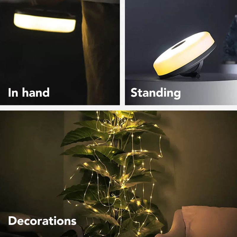 32.8ft Camping String Lights with 5 Lighting Mode 1500mAh LED