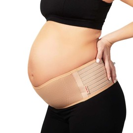 LIMEOW 1 x Pregnancy Belt, Pregnancy Belt, Pregnancy Belt, Lightweight and Breathable, Relieves Back, Pelvis and Hip Pain of Pregnancy (Skin-Colour)