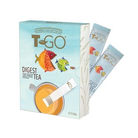 T-GO Digestive Herbal Tea Fennel Ginger & Lemon Balm Blend Caffeine Free 15 Eco Conscious Tea Sticks