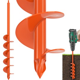 Upgraded Auger Drill Bit for Planting 4'' X 32'' Garden Drill Augers for Digging Holes Post Hole Auger for Bulbs, Flower, Fence Posts Earth Auger Bit for Cordless and Corded Drill - Fit 3/8" Hex Drive