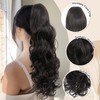 JoryJazzy 24" Ponytail Extension, Long Curly Wavy Claw Clip and