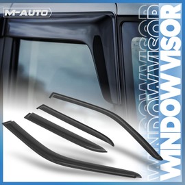 M-AUTO Window Visor Shade Compatible with 99-04 Suzuki Vitara, 99-04 Chevy Tracker, 99-06 Suzuki Grand Vitara, Tape-On Rain Guards Shields, 4 PCs