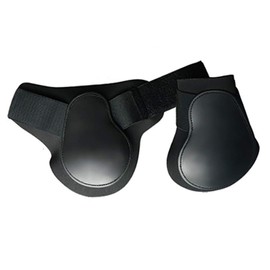 tooloflife Horse Sports Boots PU Adjustable Horse Tendon Bandage Secure Leg Guard Riding Gear for Jumping Riding Events Dressage 2 Pack Hind Leg Black Extra Large