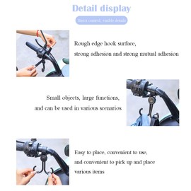 Lizihengpi 6 pieces convenient bicycle hooks for hanging luggage travel lectric ebike accessories rotatable hanging front hook