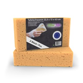 Kitchen Helpis® 2 x Strong Cleaning Blackboard Sponge for Chalkboard, 22 x 5 x 12 x 4.5 cm Sponge Board, Blackboard Sponge for Chalkboard Children, Universal Car Sponge, Car Sponge