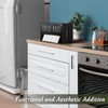 DRASTAR Trash Bag Dispenser, Large Wooden Trash Bag Holder Wall