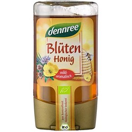 dennree Flower Honey in Dispenser Bottle (250 g) - Organic