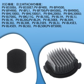 HITACHI掃除機PV-BJ700G-013と互換性のあるAolleteau 2パックHEPAフィルターと4スポンジフィルター