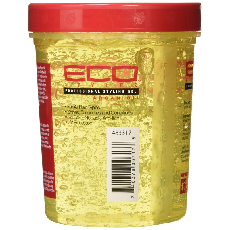 ECOCO Styling Gel With Argan Oil, 32 oz., Pack Of