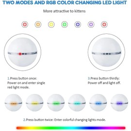 XIULIUU Interactive Cat Toys for Indoor Cats, Automatic Kitten Toys for Bored Indoor Adult Cats, Material Health, LED Light, USB Charging (White)