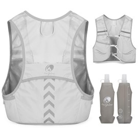 Running Vest with 2 Pieces 500 ml Water Bottle, Lightweight Running Backpack Men Women Hydration Backpack Hydration Vest for Waist Running Running Marathon Accessories, M/L