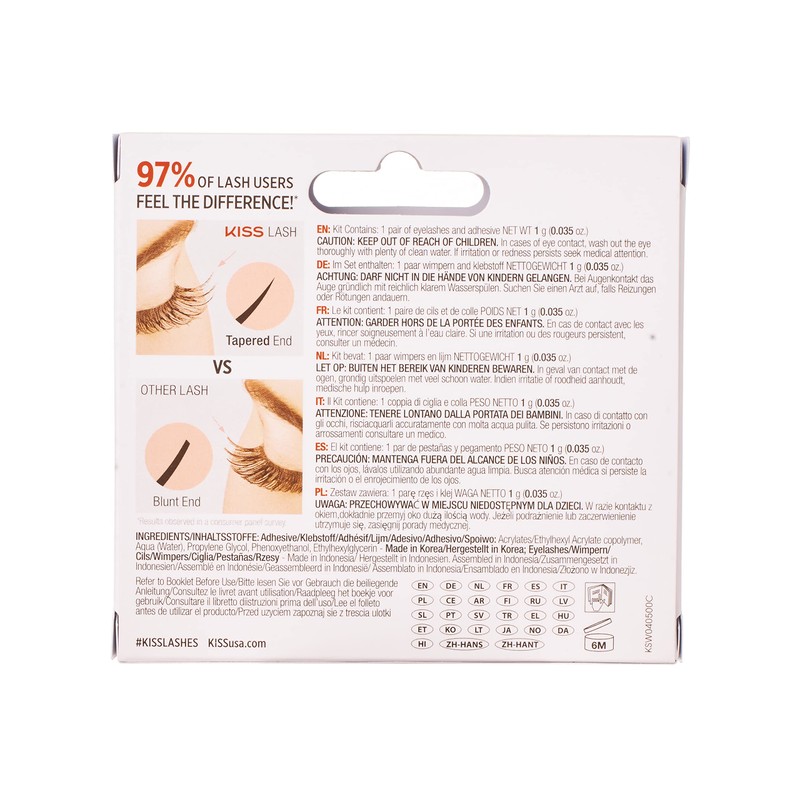 Kiss Lash Couture So Wispy Collection 1 Pair of Volumizing